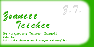 zsanett teicher business card